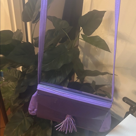 Vintage Italian leather Purple Tassel Women's Bag - Picture 8 of 10